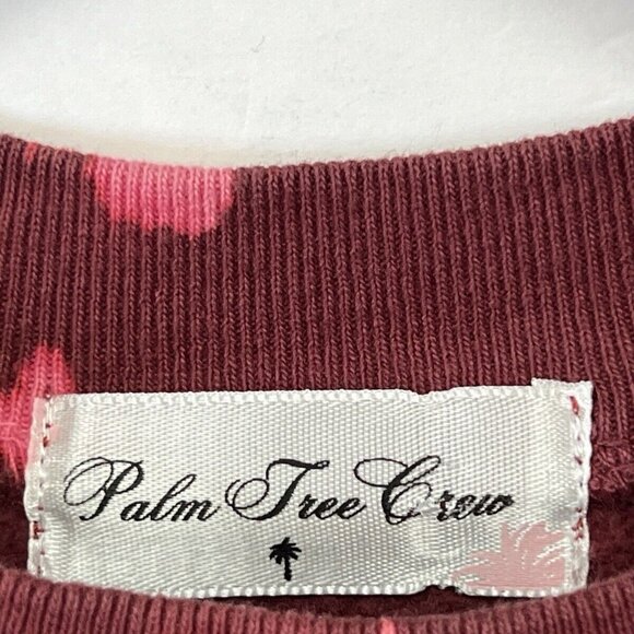 Palm Tree Crew Sweatshirt Tie Dye Unisex Size S Small Red - Picture 3 of 6